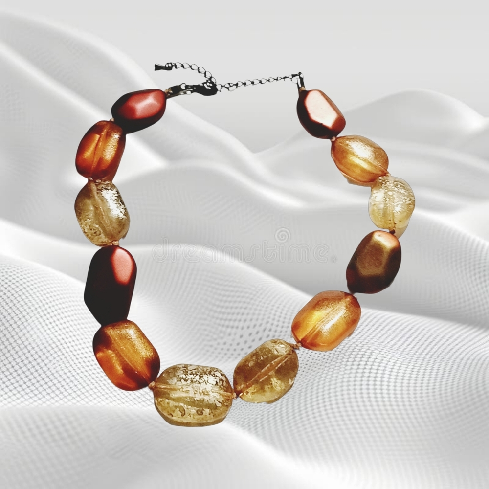 Orange Beaded Choker.